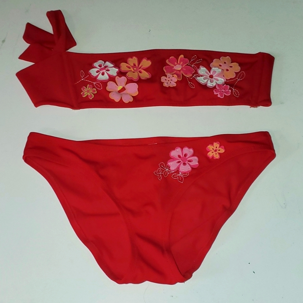 Victoria's Secret women's S red with  floral bikini